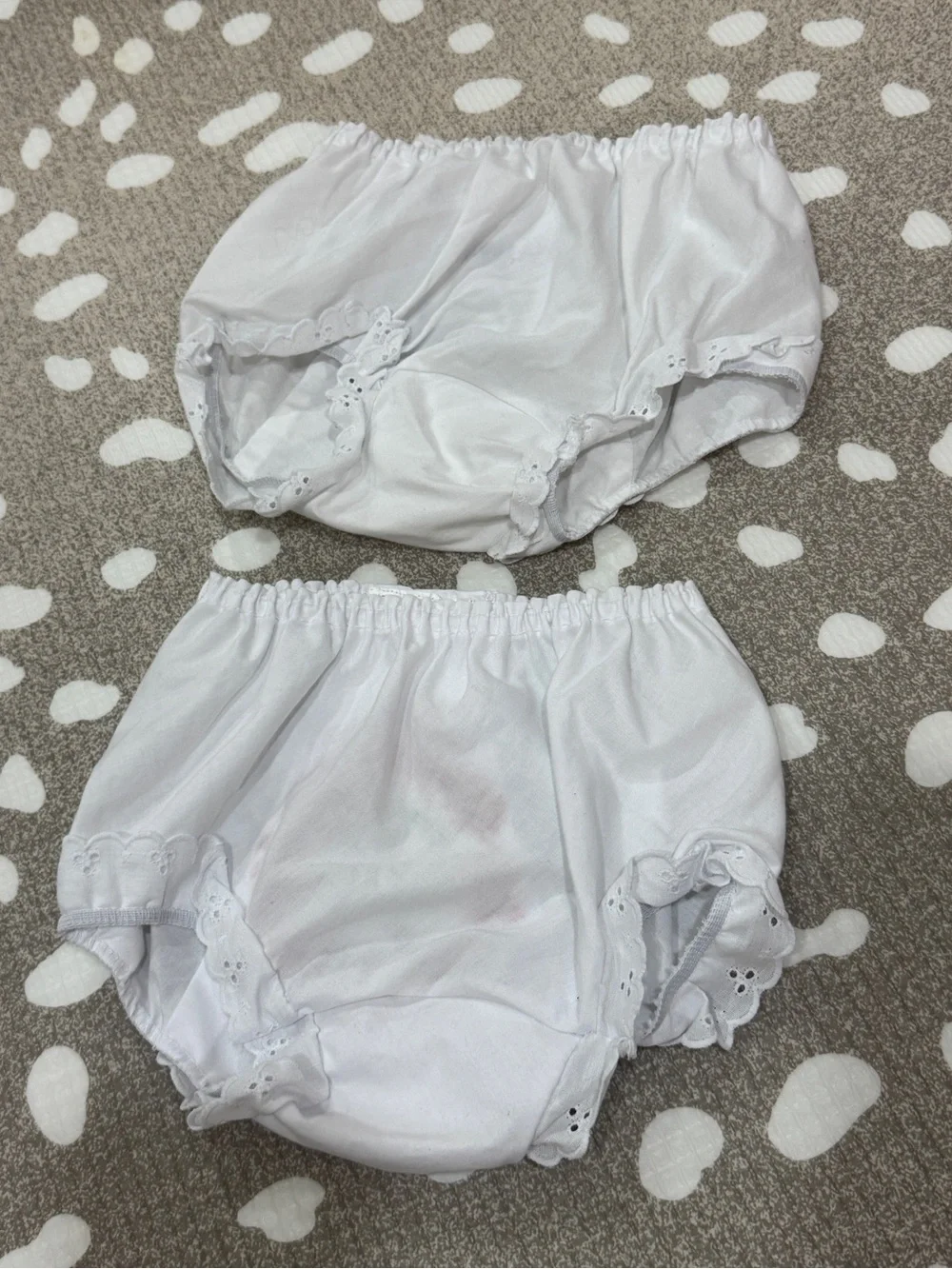 B Monogrammed bloomers eyelet diaper cover embroidered floral Christmas toddler
